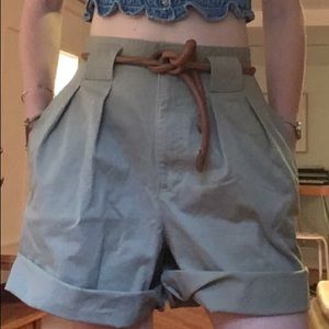 Vintage high waisted khaki shorts